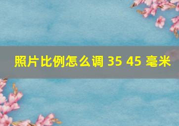 照片比例怎么调 35 45 毫米